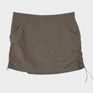Columbia Womens XL Olive Green Skort Nylon Stretch Lined